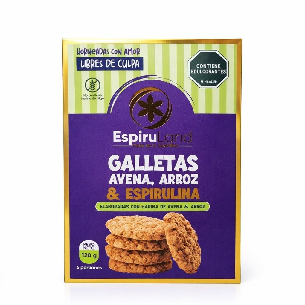 Galletas con Quinua y Espirulina 120 gr Espiruland