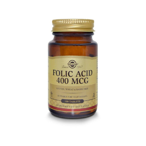 Acido fólico 400 mcg x 100 tabletas vegetarianas
