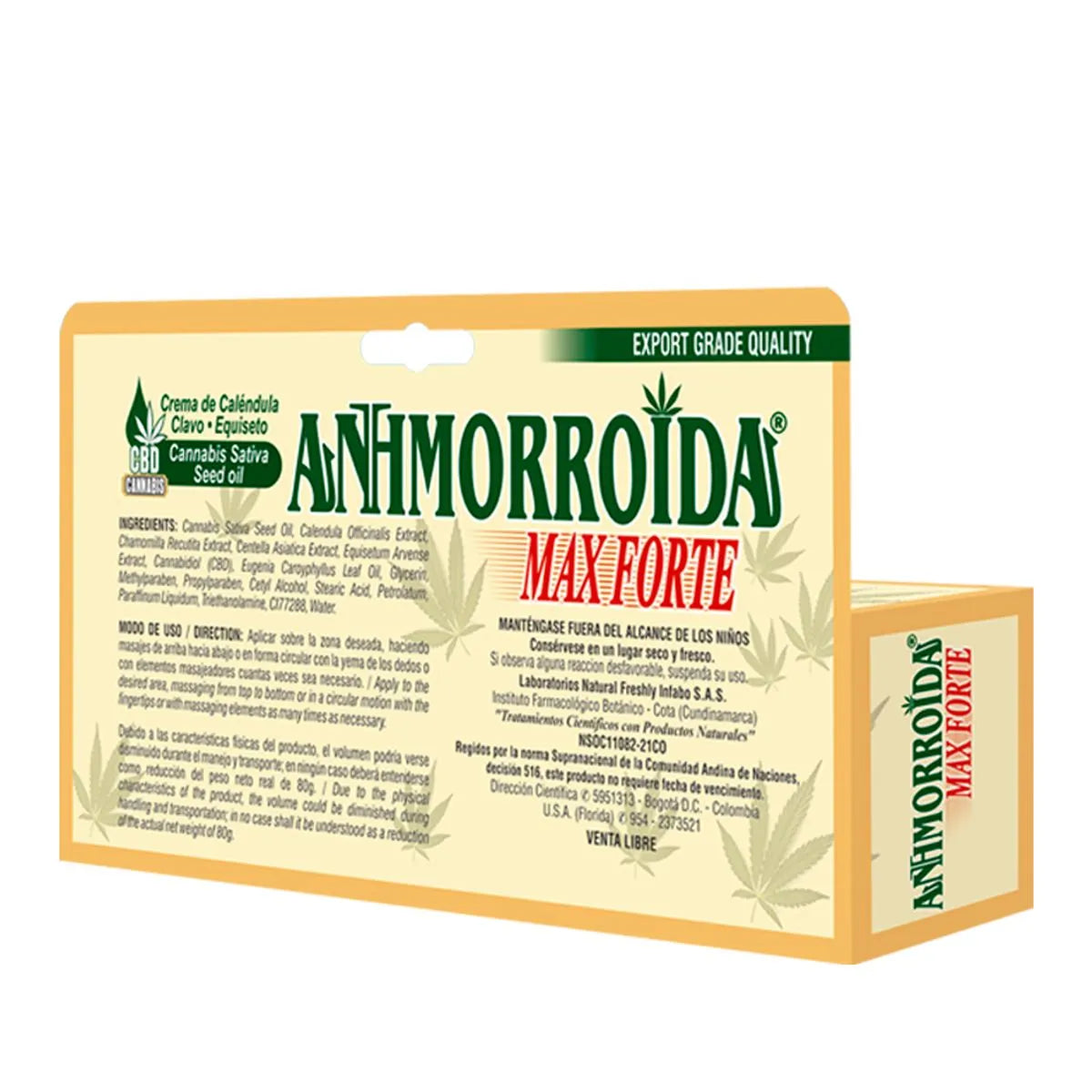 Crema Anhmorroida Max Forte 80rr – Natural Freshly
