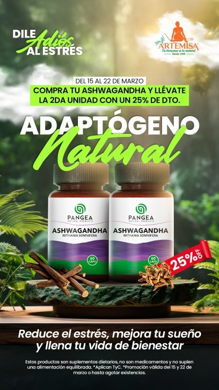 Ashwagandha x 60 cápsulas - Artemisa Productos Naturales