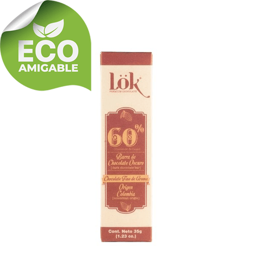 Barra de Chocolate Lok al 60% x 35 gr