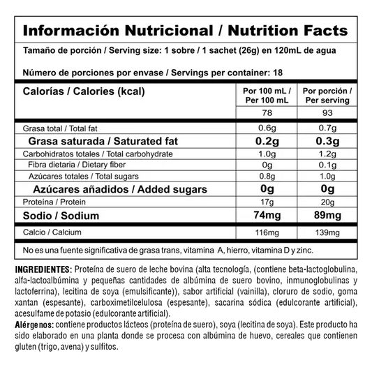 BiPro Classic Sachet 26 g Unidad Nutramerican - Artemisa Productos Naturales