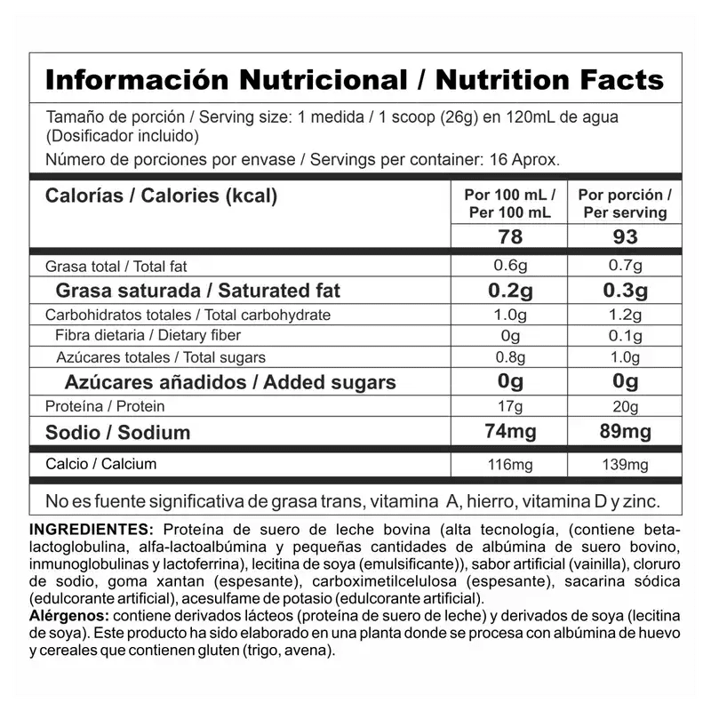 BiPro Classic Vainilla 0,9 lb Nutramerican - Artemisa Productos Naturales