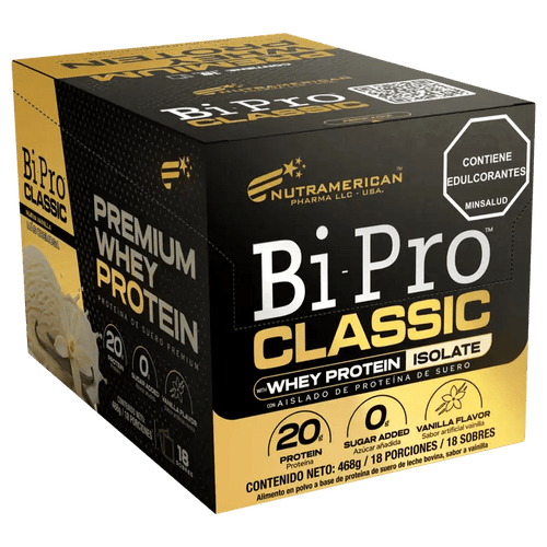 BiPro Classic Vainilla Caja x 18 sachets de 26 g Nutramerican