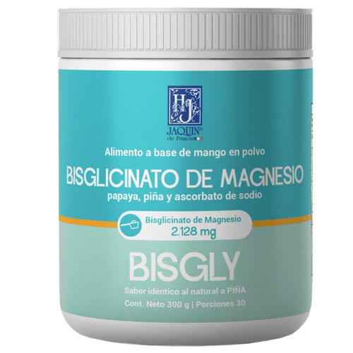 Bisgly (Bisglicinato de Magnesio) Polvo 300 gr Jaquin de Francia