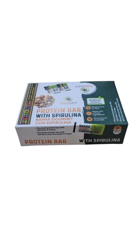 CAJA DE BARRAS DE CEREAL CON ESPIRULINA x 12 UND