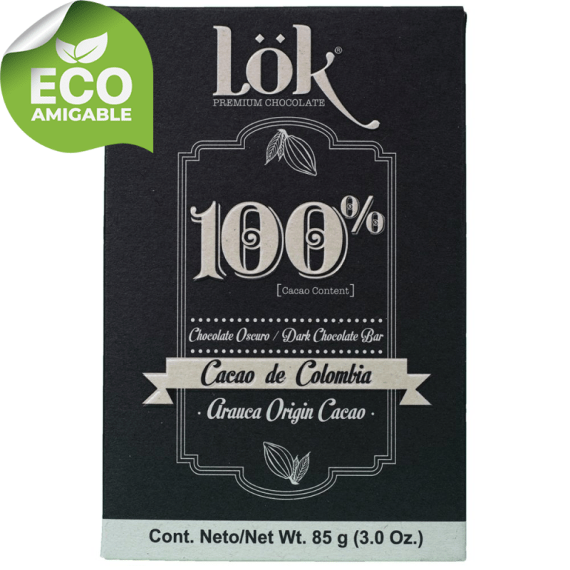 Chocolate 100% cacao Arauca x barra 85 gr - Artemisa Productos Naturales