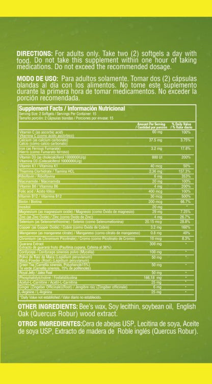 ENERGYTON 30 SOFTGELS - Artemisa Productos Naturales