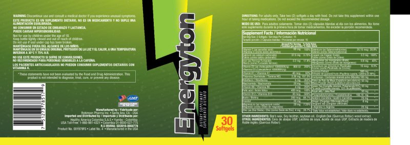 ENERGYTON 30 SOFTGELS - Artemisa Productos Naturales