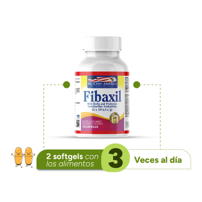 Fibaxil con hierbas y probióticos x 120 cápsulas - Artemisa Productos Naturales