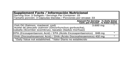FISH OMEGA 3 1360MG - 60 SOFTGELS HEALTHY - Artemisa Productos Naturales