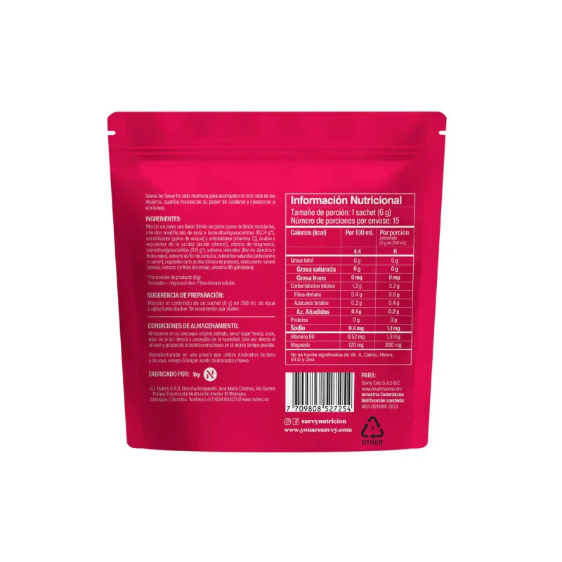 Harmony Cycle flor de jamaica 90g - Magnesio y B6 Savvy - Artemisa Productos Naturales