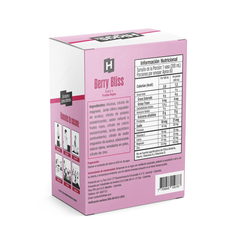 Higgs Berry Bliss Caja x20 und - Artemisa Productos Naturales