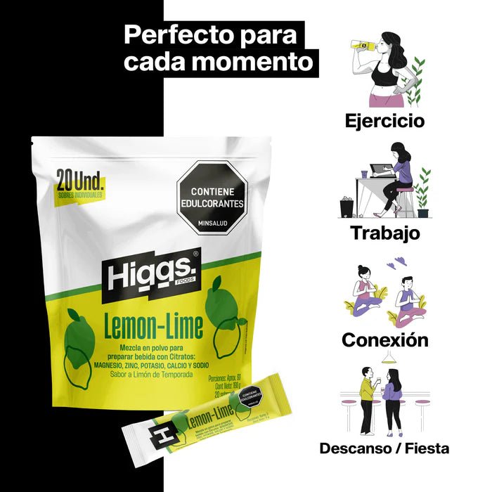 Higgs Lemon Lime Pack x20 unidades - Artemisa Productos Naturales