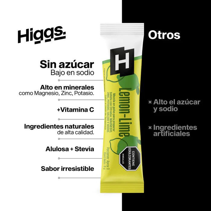 Higgs Lemon Lime Pack x20 unidades - Artemisa Productos Naturales