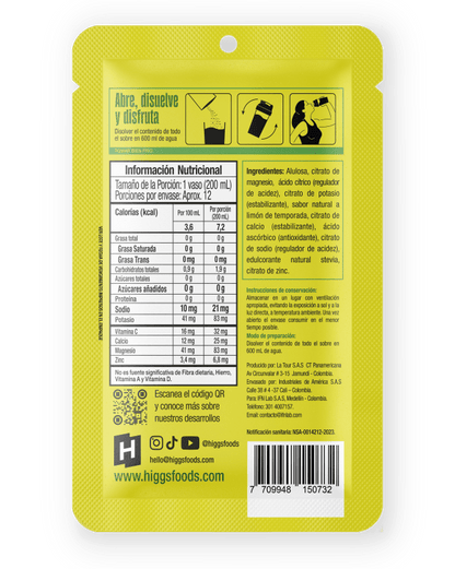 Higgs Lemon Lime x4 und - Artemisa Productos Naturales