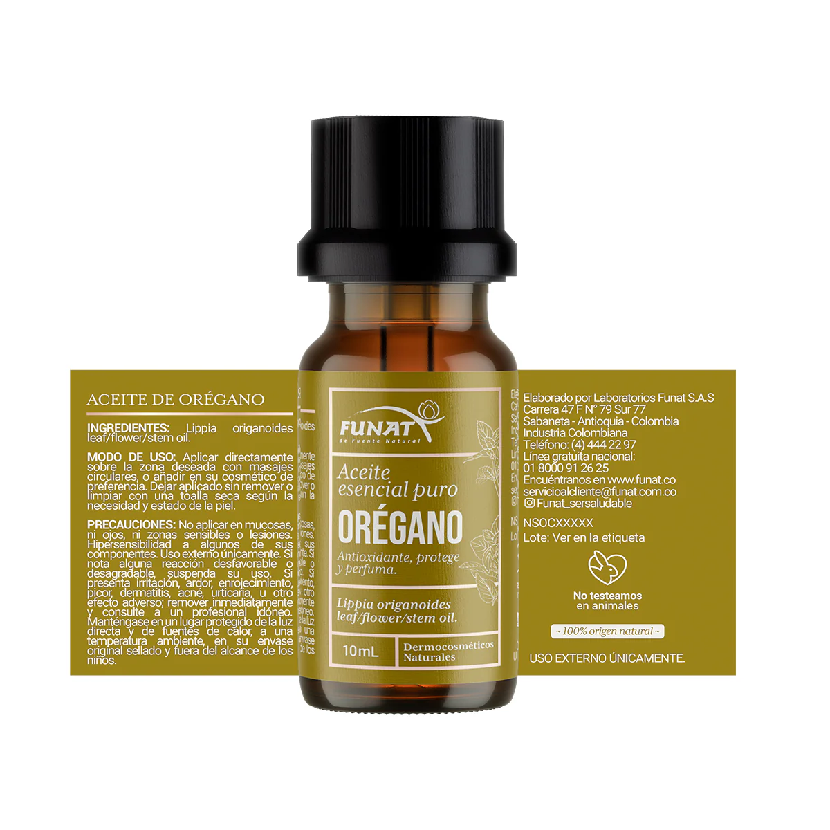 Aceite esencial de orégano x10ml USO TÓPICO