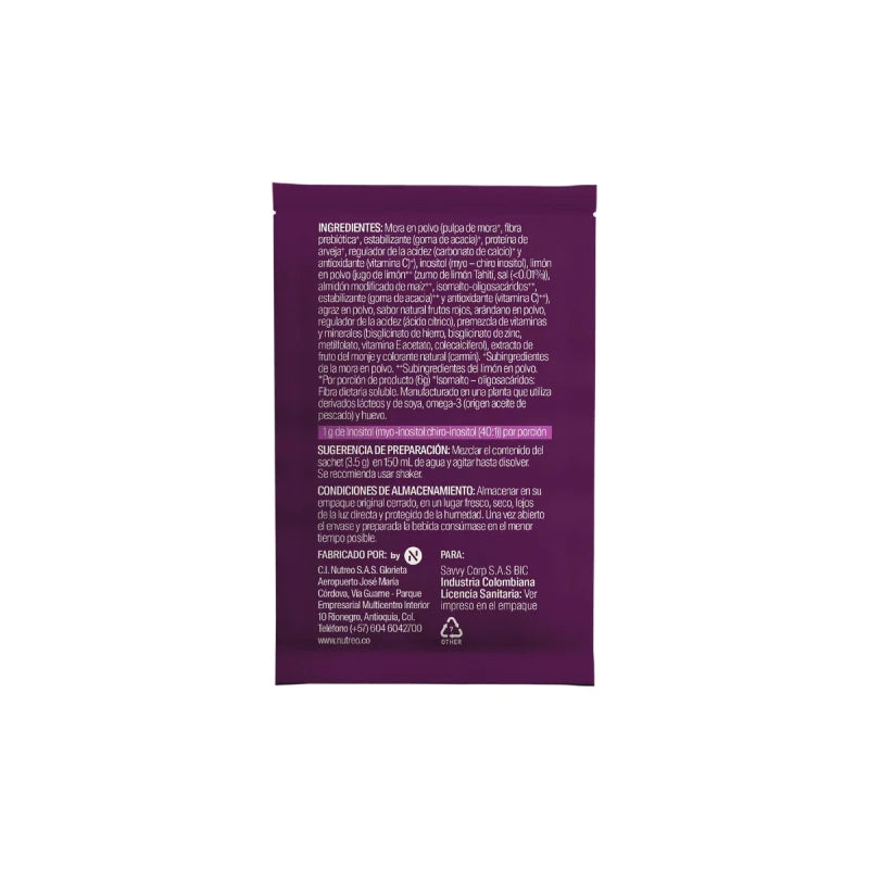 Inositol 40:1 | InnerBloom frutos rojos 105g Savvy - Artemisa Productos Naturales