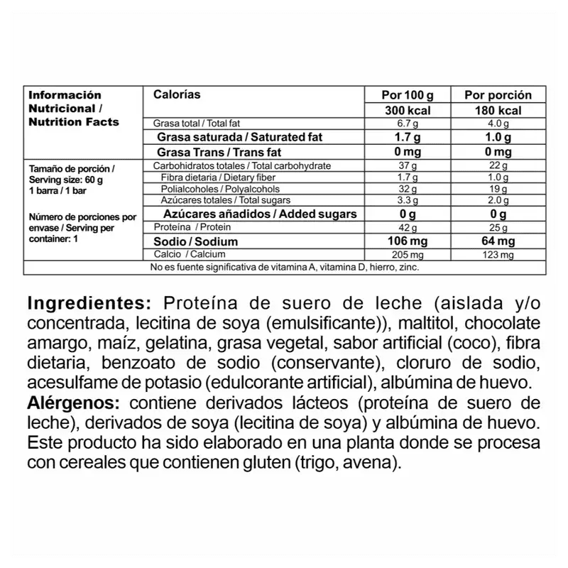 ITBAR barra de proteina sabor Chocolate unidad NUTRAMERICAN - Artemisa Productos Naturales