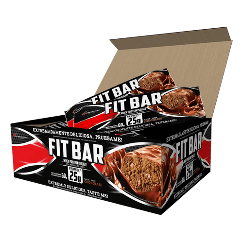 FITBAR barra de proteina sabor chocolate caja 12 Barras NUTRAMERICAN
