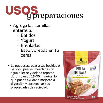 LINAZA SEMILLA 500 g KARAVANSAY - Artemisa Productos Naturales