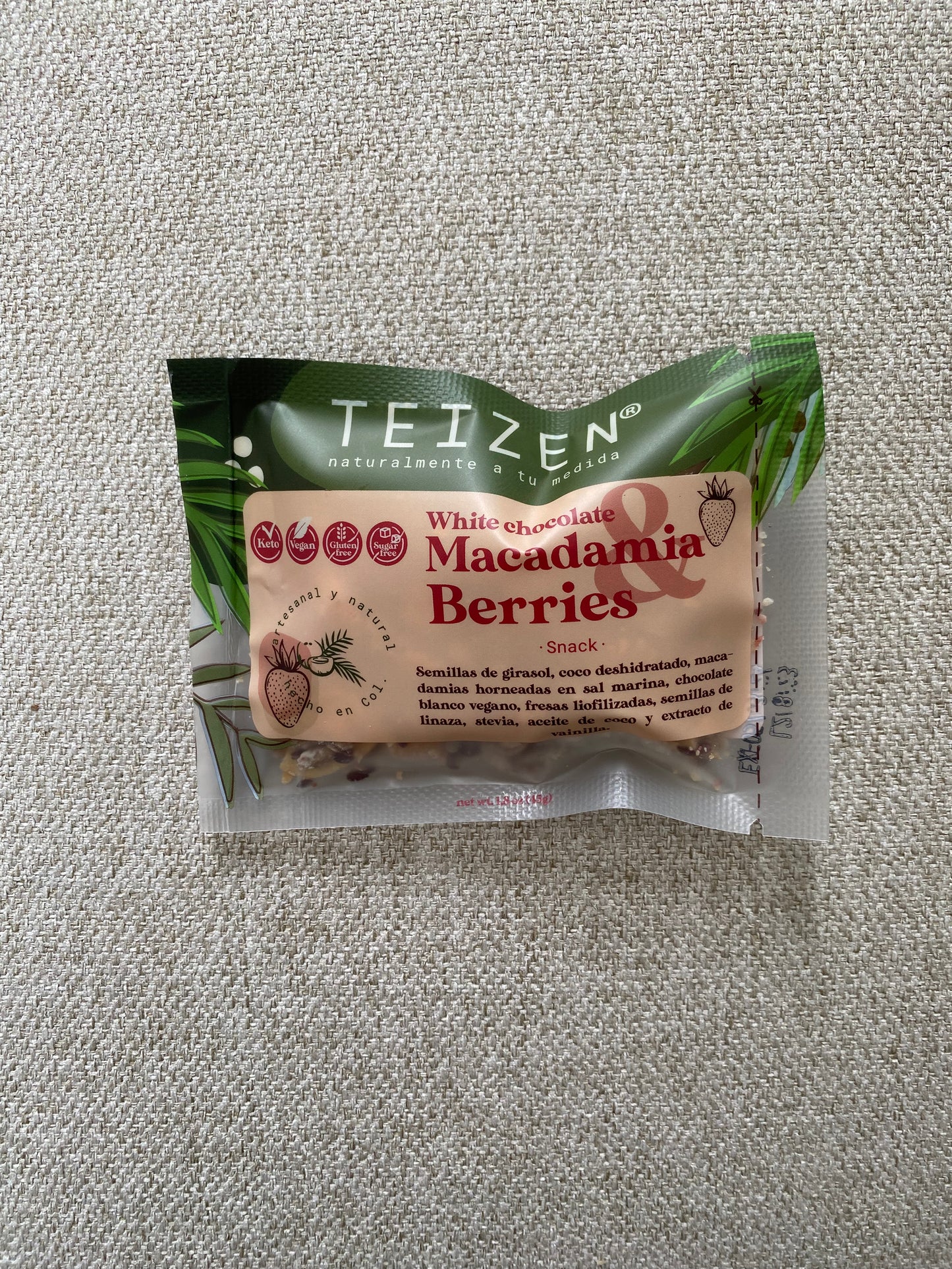 Müesli Macadamia & Berries 342 g Keto Teizen