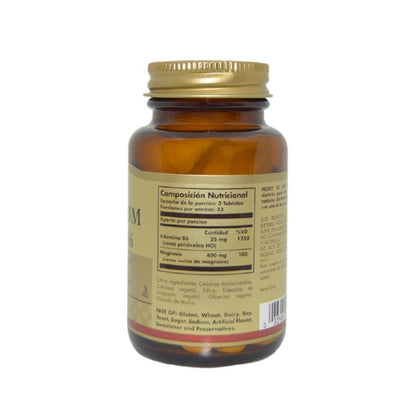 Magnesium with vitamin B6 x 100 tabletas - Artemisa Productos Naturales