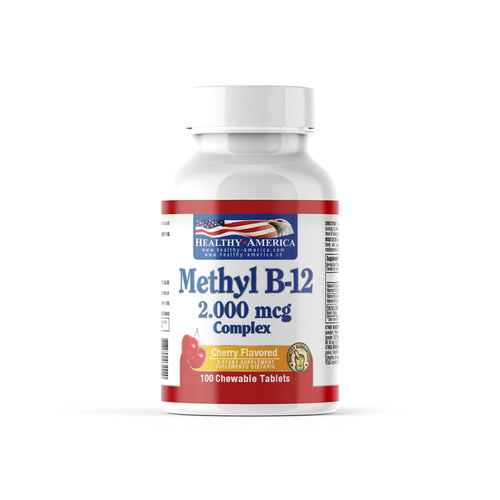 Methyl B-12 x 100 tabletas con Vitaminas B12 y B6 + Ácido Fólico + Biotina