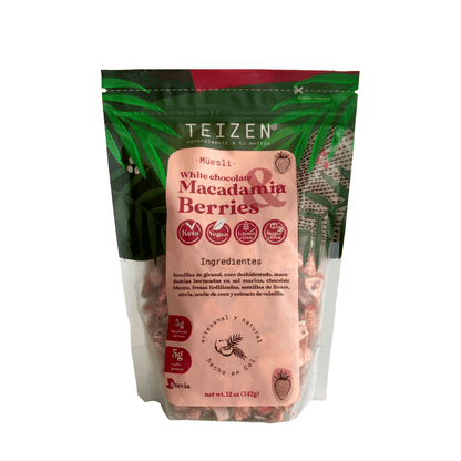 Müesli Macadamia & Berries 342 g Keto Teizen - Artemisa Productos Naturales