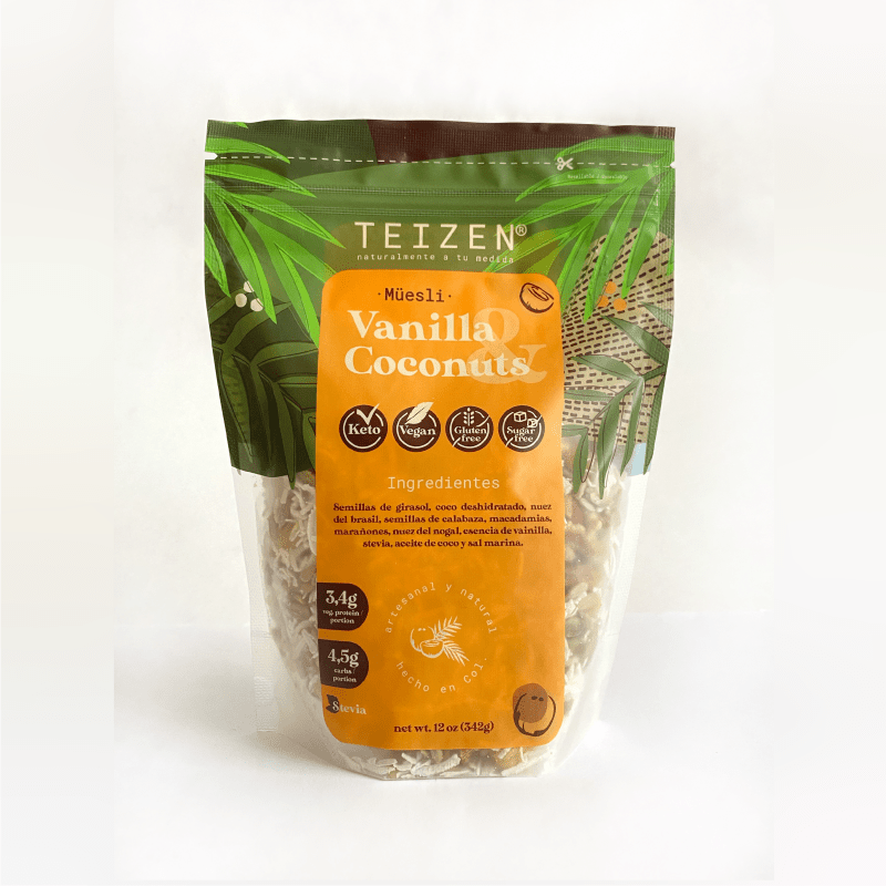 Müesli Vainilla & Coco keto 342 G Teizen - Artemisa Productos Naturales