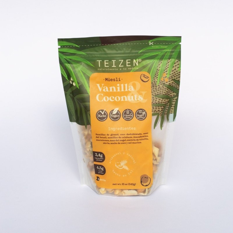 Müesli Vainilla & Coco keto 342 G Teizen - Artemisa Productos Naturales