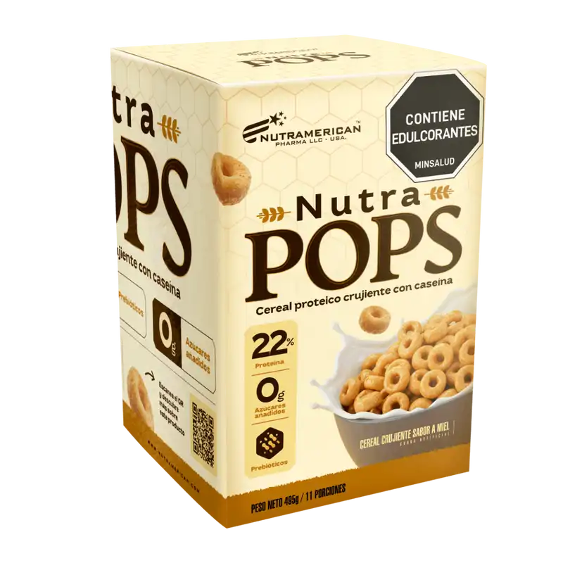 Nutra Pops Cereal Proteico 495 g x 2 und. Nutramerican
