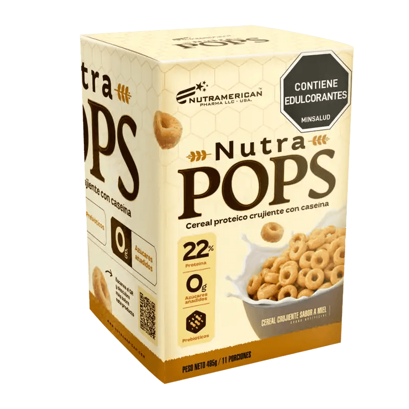 Nutra Pops Cereal Proteico 495 g x 2 und. Nutramerican - Artemisa Productos Naturales