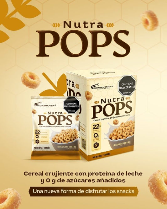 NUTRA POPS CEREAL PROTEICO x 12 unidades 540 gr NUTRAMERICAN - Artemisa Productos Naturales
