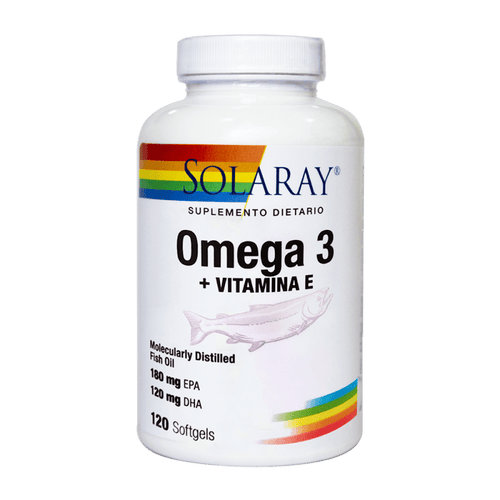 OMEGA 3 FISH OIL + VIT E X 120 CAPS SOLARAY