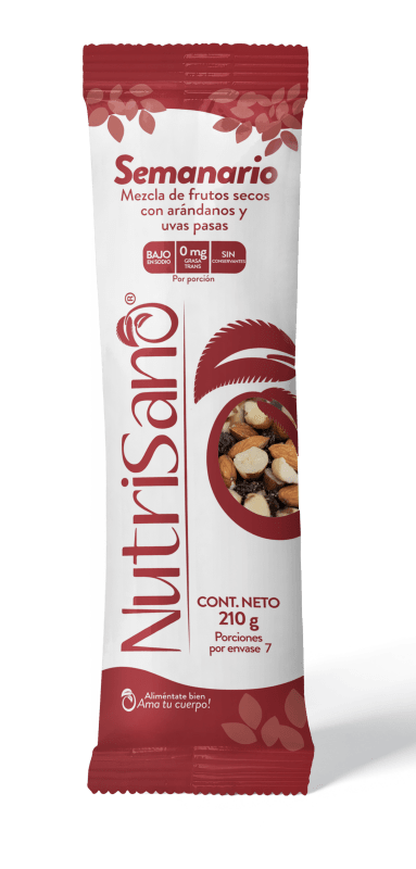 SEMANARIO NUTRITIVO 210GR FRUTOS SECOS