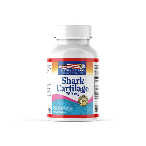 Shark Cartilage 750 mg 100 Cápsulas – Healthy America