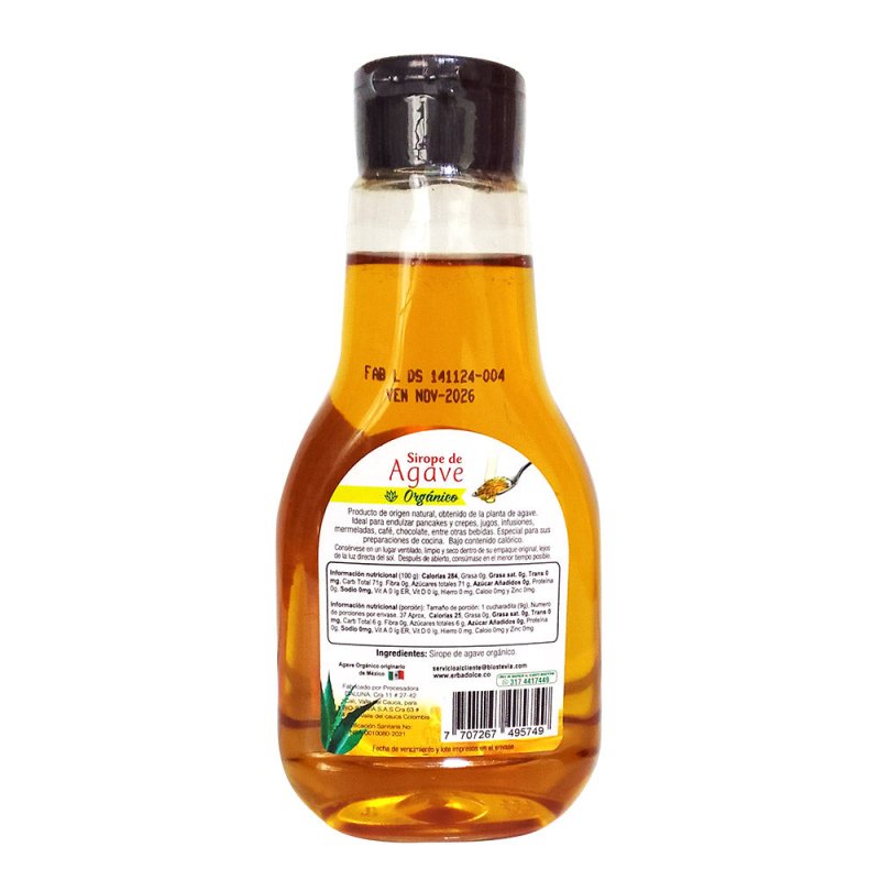 Sirope de agave orgánico Erba Dolce x 330 gr - Artemisa Productos Naturales