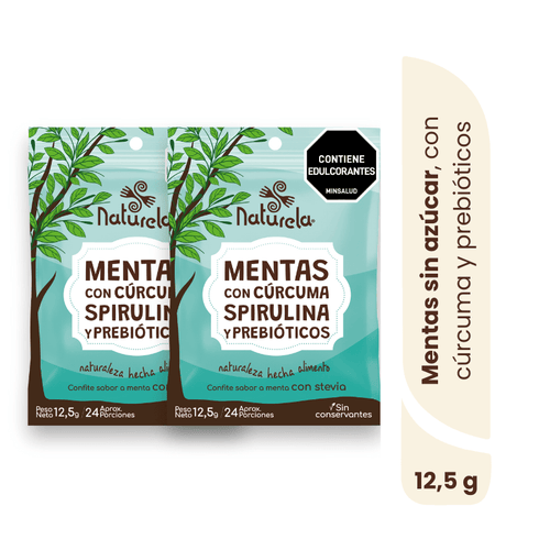 Spirumenta x 18 gr – Pastillas sabor a menta con stevia