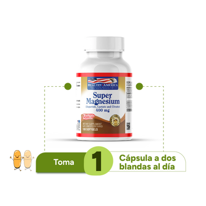 Super Magnesio 400 mg x 100 softgels - Artemisa Productos Naturales