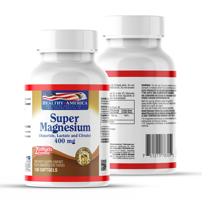 Super Magnesio 400 mg x 100 softgels - Artemisa Productos Naturales