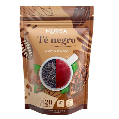 Te negro con cacao x 20 tisanas - Artemisa Productos Naturales