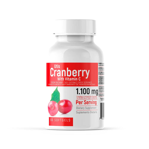 Utis 60 Softgels -  Cranberry (Arándano) con vitamina C.
