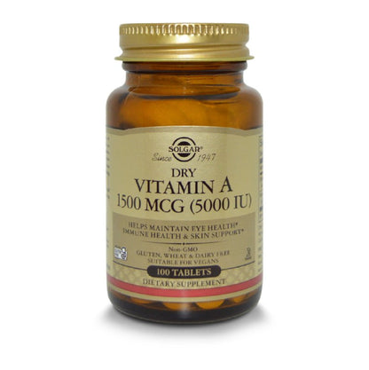 Vitamina A 5000 IU x 100 tabletas - Artemisa Productos Naturales