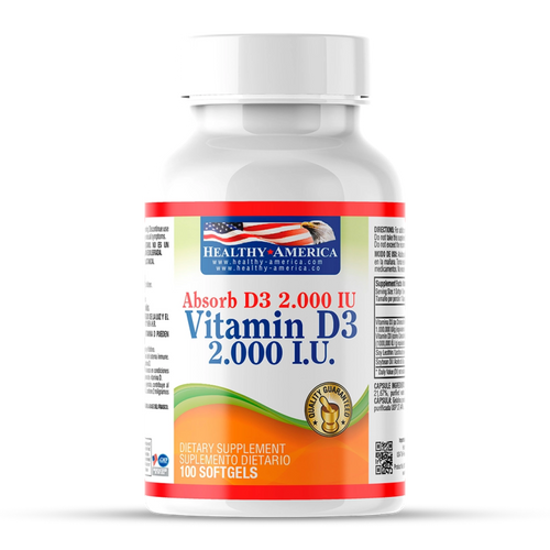 Vitamina D3 2000 IU x 100 softgels