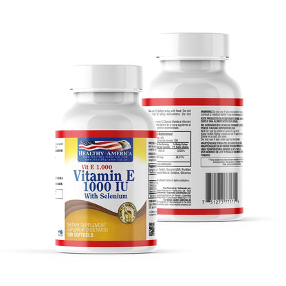 Vitamina E 1000 IU con Selenio x 100 softgels - Artemisa Productos Naturales