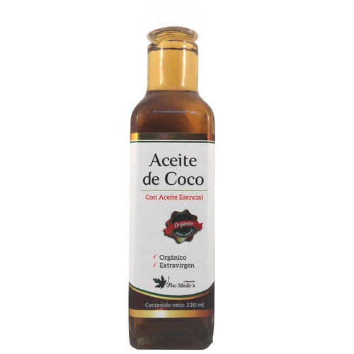 Aceite de Coco Orgánico Extravirgen con Aceite Esencial x 220 ml
