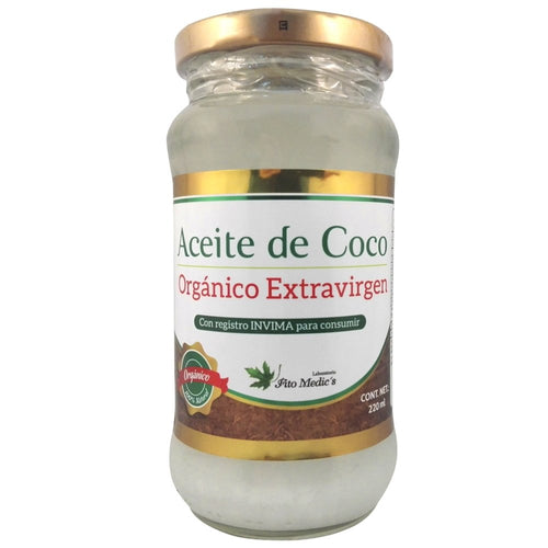 Aceite de Coco Orgánico Extravirgen Gourmet x 220 ml.