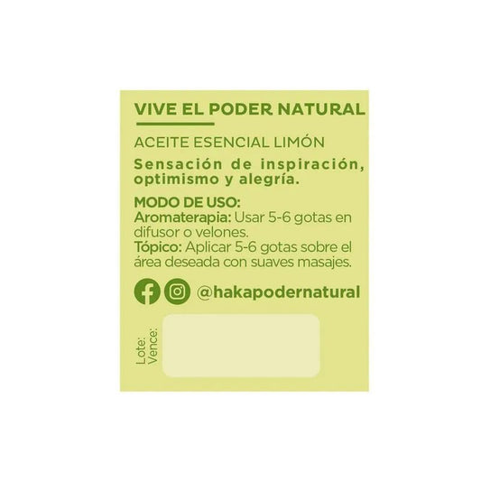 Aceite esencial limón x10 ml - Artemisa Productos Naturales