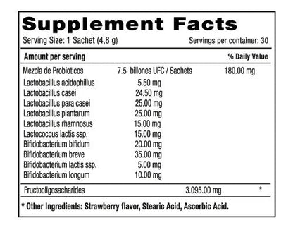 B Well probióticos y prebióticos en polvo x 30 sachets - Artemisa Productos Naturales